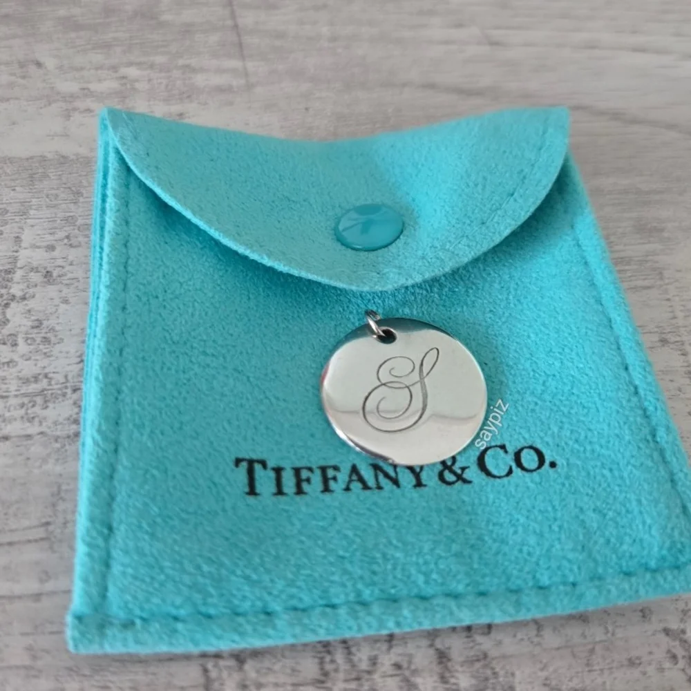 Tiffany Notes Letter S Disc Pendant - Picture 2 of 3